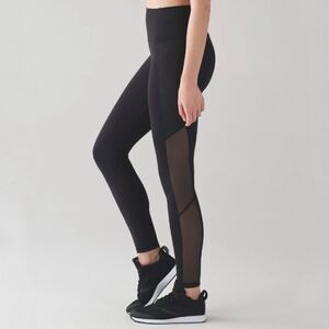 LuLuLemon Tight Body Con Dot Mesh Panel Leggings
